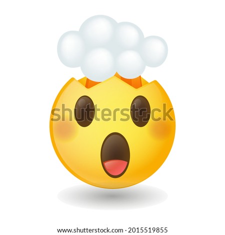 Explouding Emoji Icon Illustration. Mind Blown Vector Symbol Emoticon Design Vector.