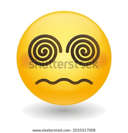 Dizzy Spiral Emoji Icon Illustration Sign. Hypnotized Vector Symbol Emoticon Design Vector Clip Art.
