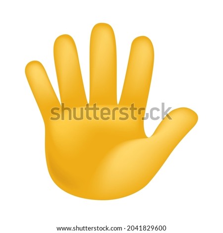 Finger Splayed Hand Emoji Icon Illustration Sign. Human Gesture Vector Symbol Emoticon Design Vector Clip Art.