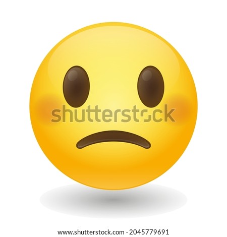 Slightly Frowning Emoji Icon Illustration Sign. Sad Vector Symbol Emoticon Design Vector Clip Art.