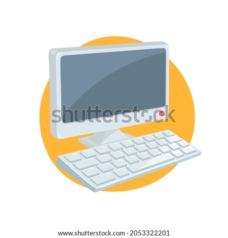 Computer Set Keyboard Emoji Icon Illustration. Computering Vector Symbol Emoticon Design Doodle Vector.