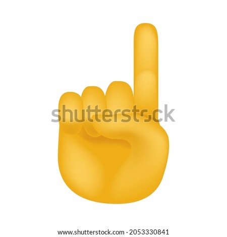 Index Pointing Up Hand Emoji Icon Illustration Sign. Human Gesture Vector Symbol Emoticon Design Vector Clip Art.