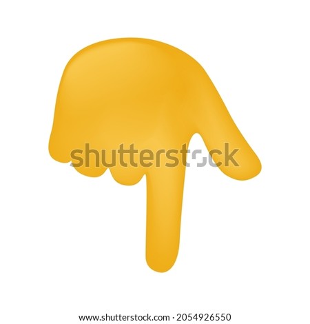 Backhand Index Hand Emoji Icon Illustration Sign. Human Gesture Vector Symbol Emoticon Design Vector Clip Art.