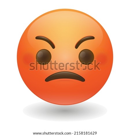 Enraged Emoji Icon Illustration Sign. Rage Vector Symbol Emoticon Design Vector Clip Art.