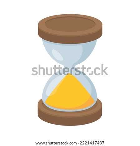 Hourglass Sign Emoji Icon Illustration. Sand Clock Vector Symbol Emoticon Design Clip Art Sign Comic Style.