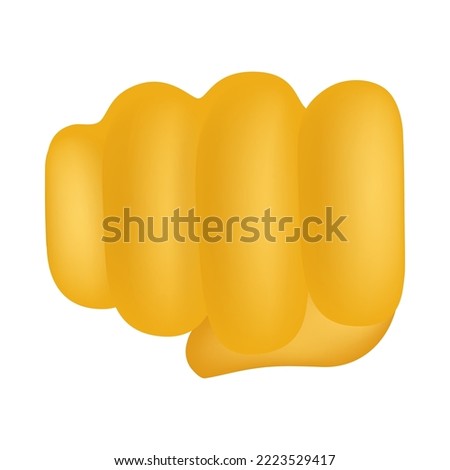 Oncoming Fist Emoji Icon Illustration Sign. Punch Vector Symbol Emoticon Design Vector Clip Art.