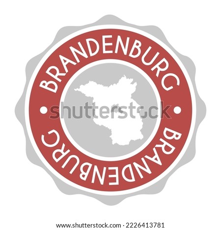 Brandenburg, Germany Badge Map Vector Seal Vector Sign. National Symbol Country Stamp Design Icon Label. 