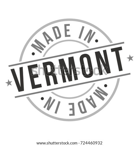 Made In Vermont Stamp Logo Icon Symbol Design