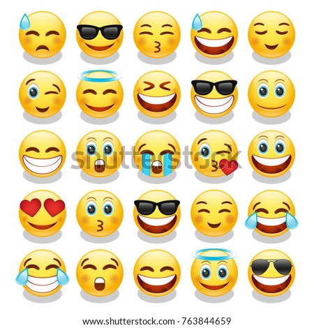 Emoji People Expression Art Symbol Chat Set