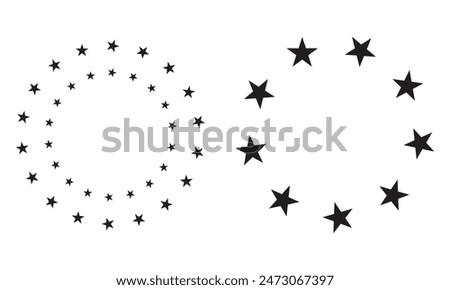 Stars circle icon design. Stars circle icon in trendy flat style design. Vector illustration.