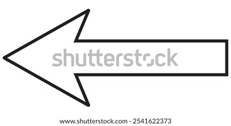 Long arrow. Black arrow pointing right. Black large arrow pointing right. Bold thine long arrow. Vector illustration.