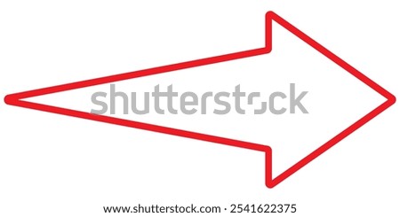 Long arrow. Black arrow pointing right. Black large arrow pointing right. Bold thine long arrow. Vector illustration.