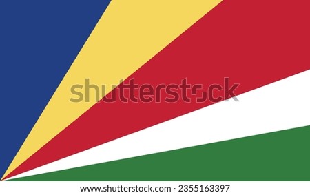National Flag of Seychelles, Seychelles sign, Seychelles Flag