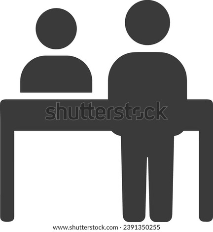 Customer Desk icon Vector | Reception desk icon | Customer service