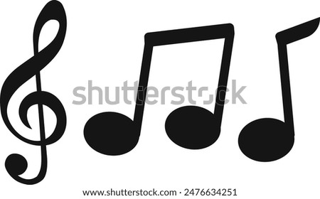 Music sign Vector, Tone music icon, Note music icon, Music notes wave, Curve musical signs