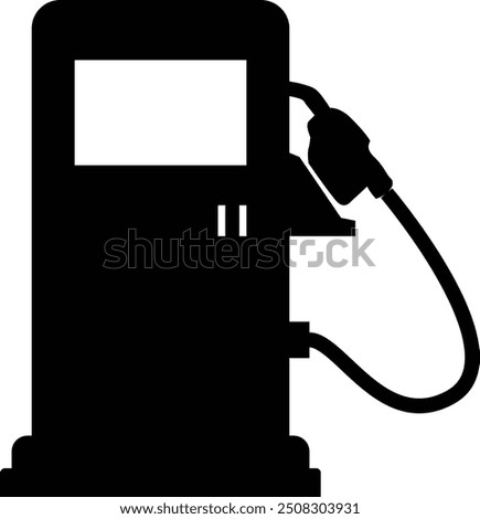 Petrol Pump Black icon, Oil Filling Station icon, fuel pump in Rectangle, Fuel station symbol, gas station, Road sign