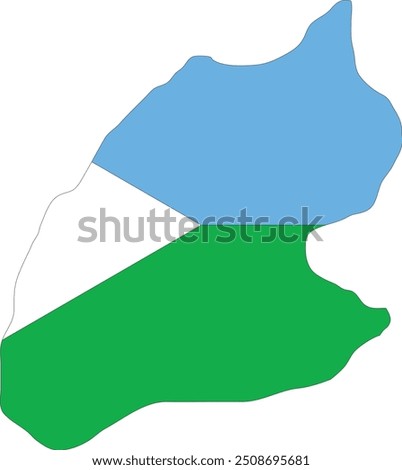 Djibouti Flag in Map, Djibouti Map with Flag, Country Map, Djibouti Map with Flag, Nation Flag Djibouti