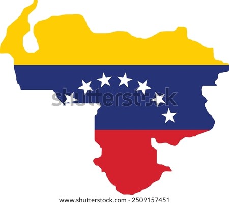 Venezuela Flag in Map, Venezuela Map with Flag, Country Map, Venezuela Map with Flag, Nation Flag Venezuela