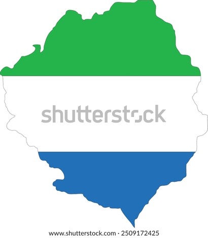 Sierra Leone Flag in Map, Sierra Leone Map with Flag, Country Map, Sierra Leone Map with Flag, Nation Flag Sierra Leone