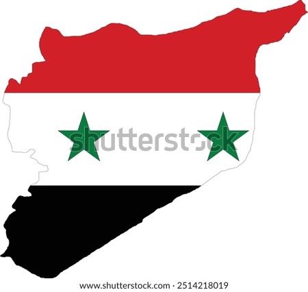 Syria Flag in Map, Syria  Map with Flag, Map of Syria, Map with Flag, Nation Flag Syria