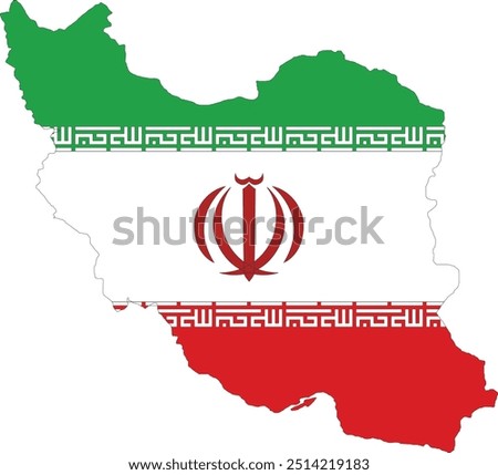 Iran Flag in Map, Iran Map with Flag, Map of Iran, Map with Flag, Nation Flag Iran