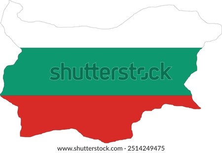 Bulgaria Flag in Map, Bulgaria Map with Flag, Map of Bulgaria, Map with Flag, Nation Flag Bulgaria