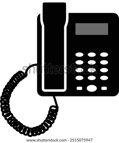 Landline Basic Phone, Booking sign, Room service, Telephone Icon, office phone