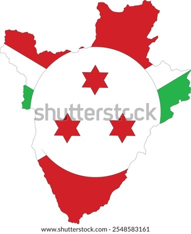 Burundi Flag in Map, Burundi Map with Flag, Country Map, Burundi Map with Flag, Nation Flag Burundi