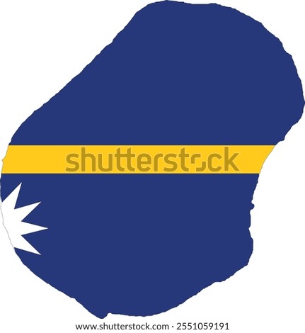 Nauru Flag in Map, Nauru Map with Flag, Nation Flag of Nauru, Nauru map