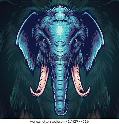 Vector illustration of Mammoth Elephant 