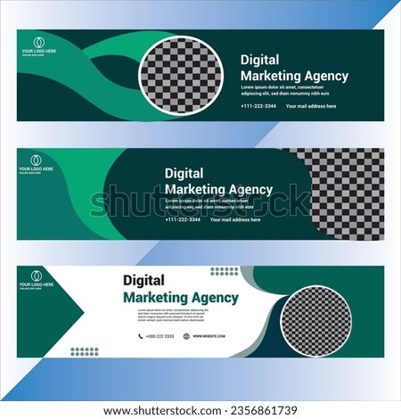 LinkedIn banner template vector Minimal Business LinkedIn Banner Design