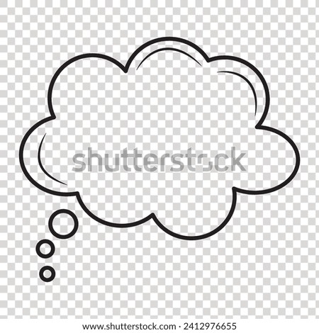 cloud outline icon bubble, Line sky symbol. Trendy flat weather outline ui sign design. Thin linear graphic pictogram for web site, mobile application. Logo 