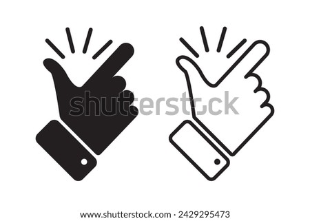 Like easy vector icon. It’s simple, Snap finger icons,  Flicking fingers. Popular gesturing or symbols. vector illustration