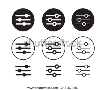 setting Icon set. Cog settings Icon Symbol, web menu sign and symbol,  vector illustration