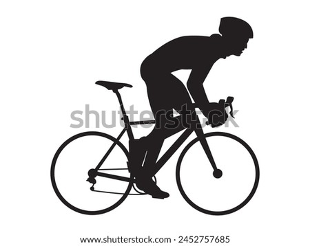 cycling man silhouette icon set, cycle silhouette, bicycle silhouette vector, bicycle man silhouette,  sport, racing, vehicle, active concept.