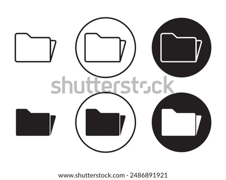 Folder icon set vector. folder sign and symbol, Design for app, logo etc.