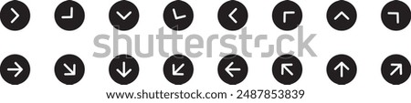 Arrow icon set, arrow simple black symbol sign for apps, UI, and website, Control button, Navigation arrow, vector illustration