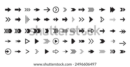 Arrows big black icons set, arrow icon, modern simple arrows, arrow vector collection cursor Modern simple arrows.