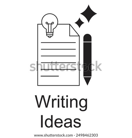 Writing Ideas icon, Creative Writing Ideas to Spark Your Imagination, Unique Writing Prompts to Inspire Your Next Story, Innovative Writing Ideas to Overcome Writer's Block icon