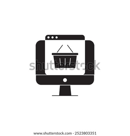 Online Shopping Icon, E-Commerce Shopping Platform, Digital Shopping Experian, Online Purchase System, Virtual Retail Store, Internet Marketplace