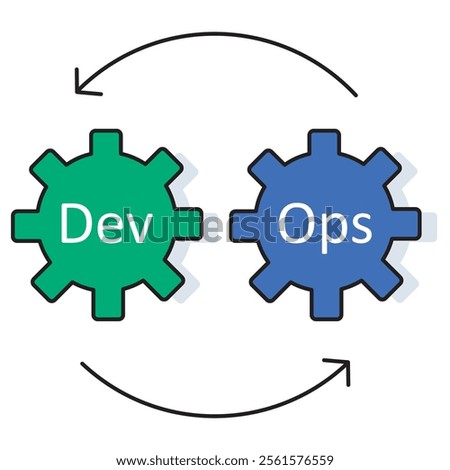 Devops icon, Accelerating Software Development with DevOps Practices, Transforming IT Operations Through DevOps Automation icons, vector