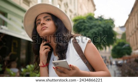 Similar – Image, Stock Photo Worried woman looking from the window of her flat, mental health concept in the city, depression with copy space