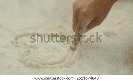 Similar – Image, Stock Photo Crop baker making cookies on table