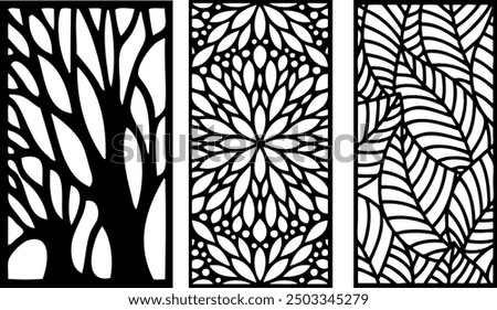 Decorative panel, geometric panel, Pattern for laser ,router , fiber, cnc Decorative, files for wood ,cnc patterns ,Wall Stenci, decoratice laser cutting