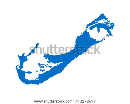 Bermuda map Sky Blue Tone vector isolated on white background vector EPS 10