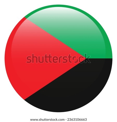 The flag of Martinique. Button flag icon. Standard color. Circle icon flag. 3d illustration. Computer illustration. Digital illustration. Vector illustration.