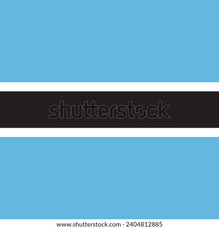 Botswana flag. Flag icon. Standard color. A square flag. Square icon. Computer illustration. Digital illustration. Vector illustration.