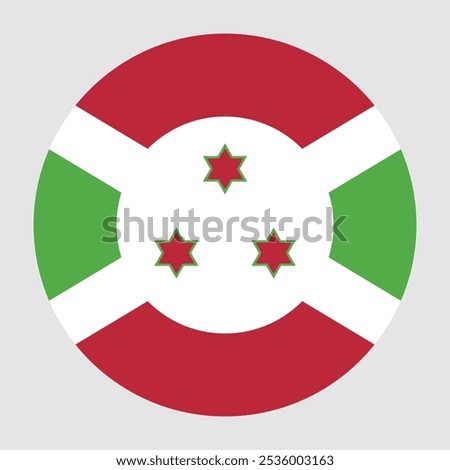 Burundi circle flag logo icon computer vector illustration design