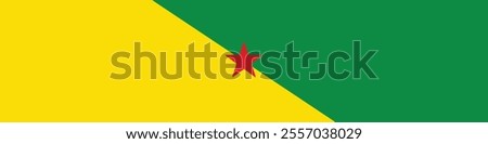 French Guiana flag long banner digital vector illustration