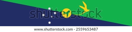 Christmas Island flag long banner digital vector illustration